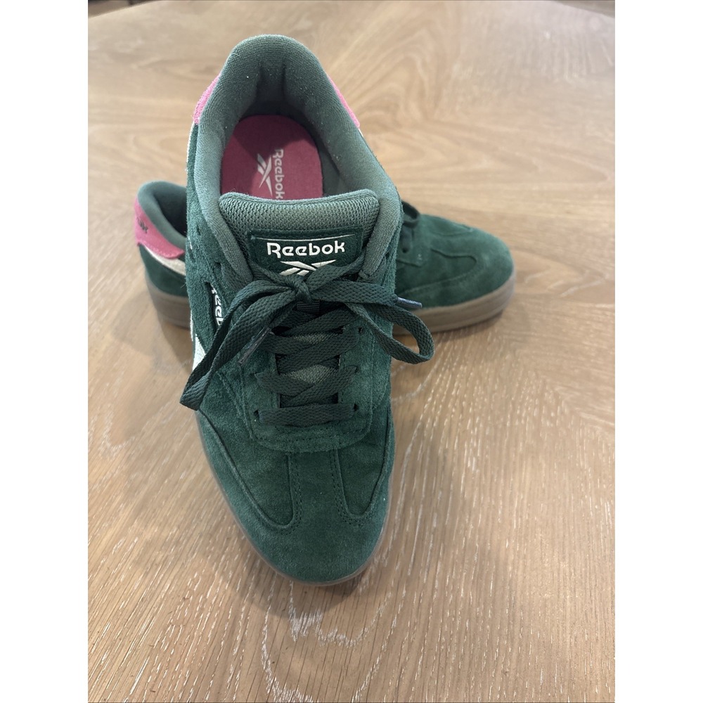 Reebok Forte Lounger Sneakers Dark Green Suede Women Size 6.5